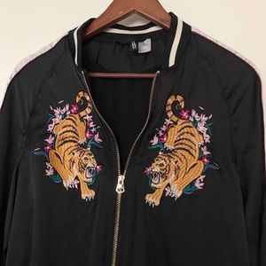 Satin Tiger Bomber Jacket